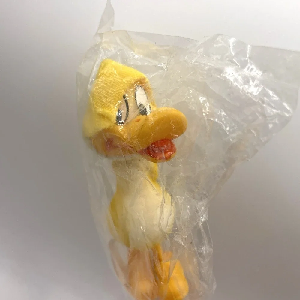 2 Vintage‎ Masco Flowers Flocked Pink Yellow Ducks Floral Picks Hong Kong NOS